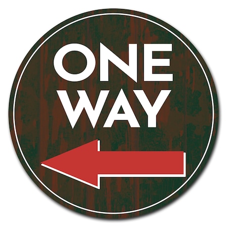 Signmission One Way Circle Corrugated Plastic Sign C-16-CIR-WS-One Way
